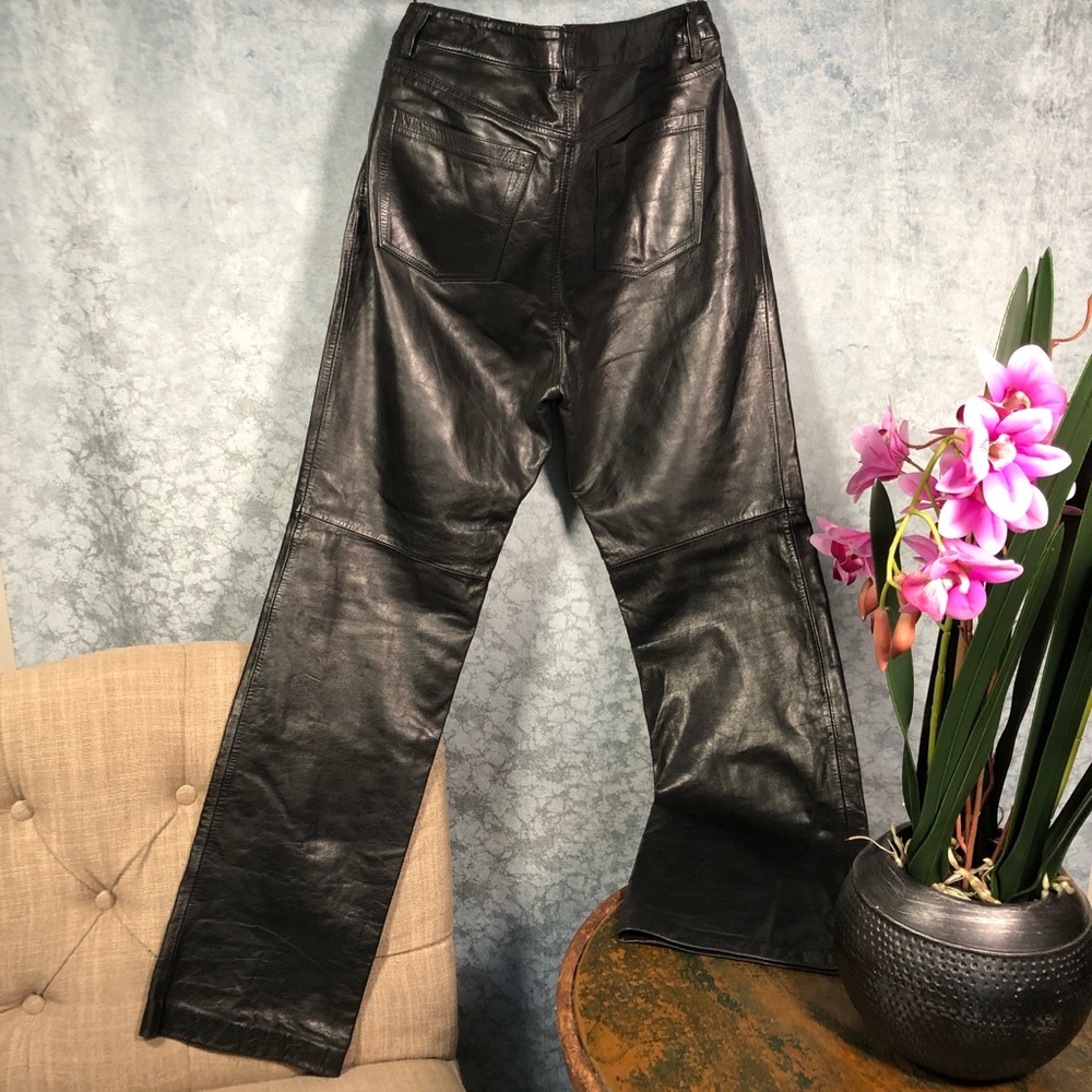 💕SOLD💕Gap Women’s Leather Boot Cut Pants Sz 10 - Picture 7 of 8